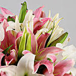 Delightful Pastel Lilies Bouquet