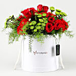 Red & Green Flowers In FNP Box