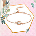 Estele Silver Plated Round Swarovski Bracelet