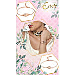 Estele Silver Plated Round Swarovski Bracelet