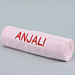 Personalised Pink Cotton Towel