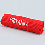 Personalised Red Cotton Towel