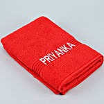 Personalised Red Cotton Towel