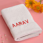 Personalised White Cotton Towel