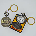 Antique Pocket Watch & Keychain- Mom