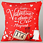 Personalised Valentine Day Celebrations Cushion
