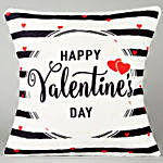 Valentine Day Striped Cushion