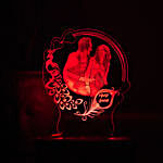 Personalised Round Photo Night Lamp- Red