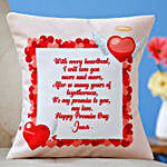 Happy Promise Day Personalised Cushion
