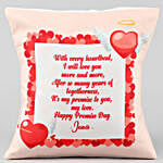 Happy Promise Day Personalised Cushion