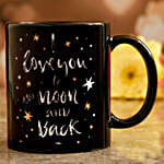 Love You To Moon Back Printed Mug