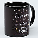 Love You To Moon Back Printed Mug