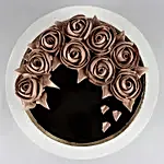 Chocolate Rose Designer Cake- Half Kg