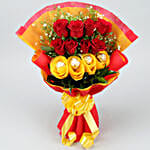 Red Roses Bouquet With Ferrero Rocher