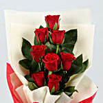 Red Roses Bunch With Teddy Bear