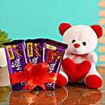 dairy milk chocolate with teddy bear