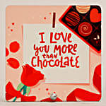 I Love You More Table Top With Cadbury Celebrations Box