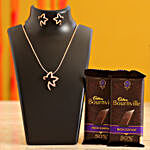 Beautiful Necklace Set With Bournville Dark Chocolate