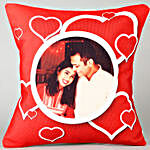Personalised Hearts Love LED Cushion