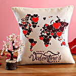 V-Day Hearts Map Cushion & Wish Tree
