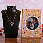 V-Day Personalised Plaque & Necklace Set