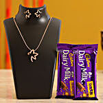 Beautiful Necklace Set With Cadbury Crackle