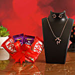 Beautiful Necklace Set With Dairy Milk and Kitkat