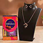 Beautiful Necklace Set With Small Cadbury Celebrations Box