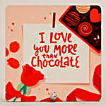 I Love You More Table Top With Kitkat Chocolates