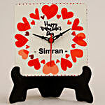Happy V Day Personalised Table Clock and Wish Tree