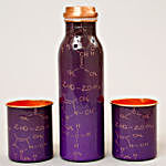 Personalised Chemistry Formula Print Water Bottle With 2 Glasses