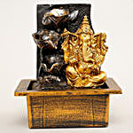 Ganesha Diya Shaped Fountain- Golden