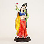 Standing Rajasthani Couple With Rose Figurine