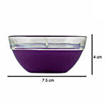Satyamani Homemade Big Glass Purple Gel Diya- Pack of 3