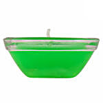 Satyamani Homemade Small Glass Green Gel Diya- Pack of 6