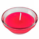 Satyamani Homemade Small Glass Pink Gel Diya- Pack of 6