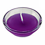Satyamani Homemade Small Glass Purple Gel Diya- Pack of 6