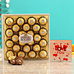 I Love You Table Top With Big Box Of Ferrero Rocher