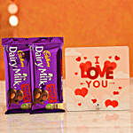 I Love You Table Top With Cadbury Fruit and Nut