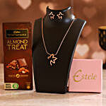 Pretty Necklace Set With Cadbury Almond Treat