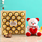 Cute Teddy With Big Box Of Ferrero Rocher