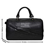 KLEIO Designer Leatherette Duffel Bag Black