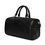 KLEIO Designer Leatherette Duffel Bag Black