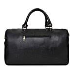 KLEIO Designer Leatherette Duffel Bag Black