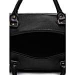 KLEIO Designer Leatherette Duffel Bag Black