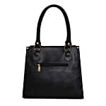 KLEIO Leatherette Shoulder Handbag Black