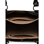 KLEIO Leatherette Shoulder Handbag Black