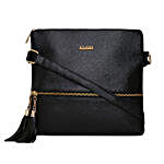 KLEIO Leatherette Sling Bag Black