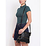 KLEIO Leatherette Sling Bag Black