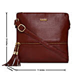 KLEIO Leatherette Sling Bag Dark Brown